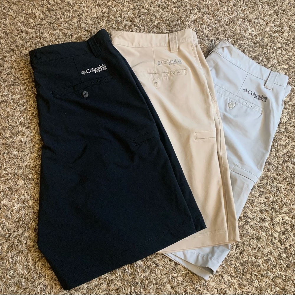 Columbia PFG Men’s Shorts 34 Waist Lot of 3
